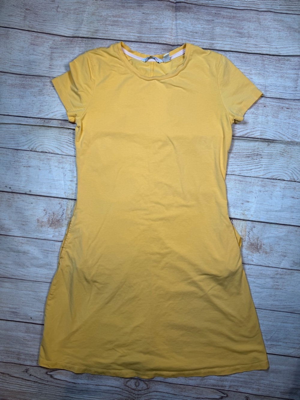 Women’s Short-Sleeve T-shirt Dress - Butter‎ Yellow
